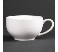 Lumina Low Round Cups Drinks Serving Dish Hot Drinks Tableware Home Kitchen Restaurant Bar Cafe 228ml 8oz 228ml White; Pack quantity: 6