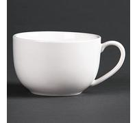 Olympia Lumina Low Round Espresso Cups 120ml Porcelain Pack of 6, White
