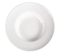 Olympia Lumina Pasta or Soup Bowls Set 205 mm / 8 inch / Small (Pack of 6), White Porcelain, Lifetime Edge-Chip Warranty - Oven, Microwave, Freezer & Dishwasher Safe - BS4034 Certified Crockery, CD635