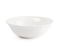 Olympia Lumina Porcelain Cereal Bowls 160mm, Pack of 6, White | Stackable design saves valuable kitchen cupboard space, featuring a hardwearing glaze that resists scratches and chips.