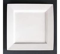 Lumina Fine China DP965 Square Plate, White (Pack of 4)