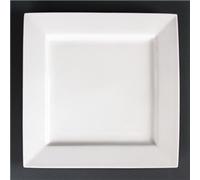 Lumina Fine China DP965 Square Plate, White (Pack of 4)