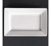 Olympia Lumina Wide Rim Rectangular Plates 200x 130mm (Pack of 6)