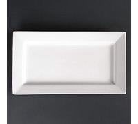 Olympia Lumina Wide Rim Rectangular Plate - 315x175mm 12 1/4x 6 3/4" (Box 2)