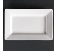 Olympia Lumina Wide Rim Rectangular Plates 200x 130mm (Pack of 6)