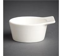 Olympia Lumina Winged Ramekin Dish Set 70 mm / 60 ml/2 oz (Pack of 6), White, Vitrified Porcelain, BS4034 Certified, GM467