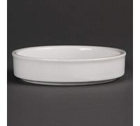 Olympia Mediterranean Porcelain Stackable Dishes 102mm, White, 6 Pack
