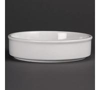 Olympia Mediterranean Porcelain Stackable Dishes 134mm White, Pack of 6