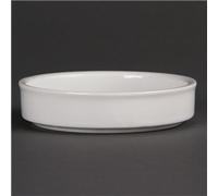Olympia Mediterranean Stackable Dishes White 102mm Porcelain Dishwasher Safe 6pc