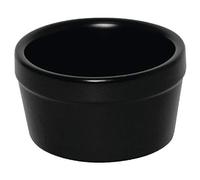 Olympia Mediterranean Stoneware Ramekins 77x45mm, Matt Black, Pack of 6 | Super vitrified round construction with a durable glaze resists chipping; built for demanding commercial catering service.