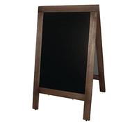 Olympia Pavement Board 1200 x 700 mm, Wood Framed, Size: L, Writing Surface: 860 x 560 mm, Fully Varnished Waterproof Frame, Foldable A-Frame Sign, Blackboard Sign, GG109