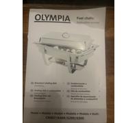 Olympia 1/2 Sized Chafing Dish Kitchen Restaurant Catering Appliance Machine