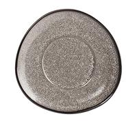 Olympia Mineral Triangular Cappuccino Saucer Grey Stone 150mm with New Features