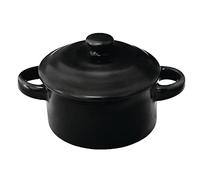 Olympia Mini Round Potts Black 142Ml 5Oz Stoneware Sauce Pans Stock 4pc