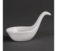 Olympia Whiteware Miniature Spoon Shape Dipping Bowls 57x 57mm
