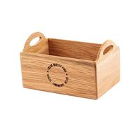 Olympia Oak Wood Printed Table Caddy 230mm, Rustic Holder, CN517