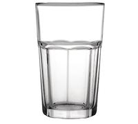Olympia Orleans Toughened Glass Hi Ball Glasses 425ml, Pack of 12 | Stackable design saves storage space, while dishwasher-safe, extra-durable construction ensures quick commercial cleanup.