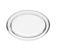 Olympia Oval Serving Tray with Wide Raised Rim Made of Stainless Steel - 610mm