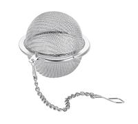 Olympia Oval Stainless Steel Tea Strainer with Chain and Hook 50mm - Durable, Stylish, Easy Clean, Home Hotel Restaurant Loose Tea Leaves Strainer