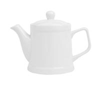 Olympia Pier Whiteware Porcelain Teapot 500ml, Pack of 2 | Heat-resistant handle ensures safe pouring, while the non-drip spout prevents messy spills on busy tables.