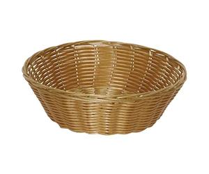 Olympia Poly Wicker Round Food Basket 200X70mm Tableware Serving Sandwich Bowl 6pc