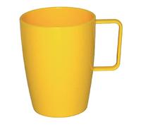 Olympia Polycarbonate Handled Beakers 284ml (Pack of 12), Yellow, 284 ml