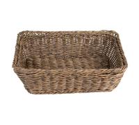 Olympia Polywicker Rectangular Food Basket Dark Brown 300 x 230mm - Rustic Style, Ideal for Breads, Pastries JA360