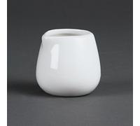 Olympia Porcelain Cream and Milk Jugs 43ml (Pack of 12), White | Rolled edges prevent chipping, while vitrified glaze resists scratches. Safe for dishwasher, microwave and freezer.