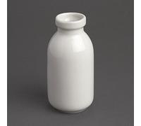 Olympia Porcelain Mini Milk Bottle Sauce Jugs 145ml, White, Pack of 12