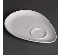 Olympia Snack Service Plates 185X240mm Porcelain White Restaurant 12pc