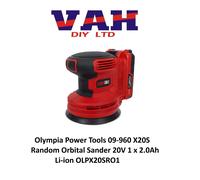 Olympia Power Tools 09-960 X20S Random Orbital Sander 20V 1 x 2.0Ah Li-ion OLPX2