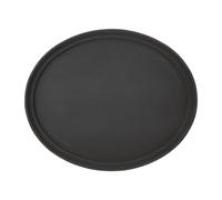 Olympia PP Oval Non-Slip Serving Tray Black, 685x560mm, 27 x 22 | Prevents drink spills in busy pubs, clubs, restaurants and homes; heavy-duty build offers reliable commercial-grade service.