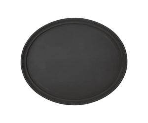 Olympia PP Oval Non-Slip Serving Tray Black, 685x560mm, 27 x 22 | Prevents drink spills in busy pubs, clubs, restaurants and homes; heavy-duty build offers reliable commercial-grade service.