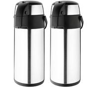 Olympia Pump Action Airpot 5L 445X172mm Stainless Steel Teapot Infuser (Pack of 2)