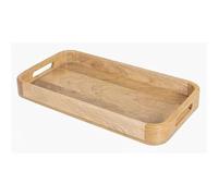 Olympia Rectangular Deep Sided Mango Wood Tray, 430 x 230mm | Prevents spills during busy food transportation services in commercial catering venues with rustic style presentation.