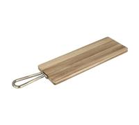 Olympia Rectangular Paddle Board Acacia Wood with Metal Handle, 575x150x20mm
