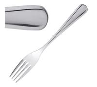 Olympia Roma Dessert Fork 18/0 Stainless Steel, 174mm, Pack of 12 | High polish finish and smooth, curved handles provide an elegant table presentation for professional dining venues.