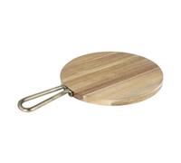 Olympia Round Paddle Board Acacia Wood Metal Handle 458x305mm