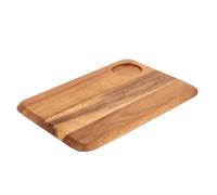 Olympia Rounded Acacia Wooden Serving Board - Rustic - 340 x 240 mm. 70 mm