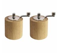 Olympia Salt and Pepper Mill Grinder Set Light Wood 84(H)x 63(Ø)mm