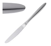 Olympia Saphir Dessert Knives, Pack of 12 | Polished stainless steel finish provides exceptional durability and corrosion resistance in busy commercial venues.