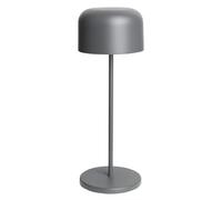 Olympia Siena Table Lamp Grey Round Dome Rechargeable Cordless Dimmable - 300mm
