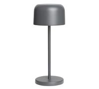 Olympia Siena Table Lamp Grey Round Dome Rechargeable Cordless Dimmable - 200mm