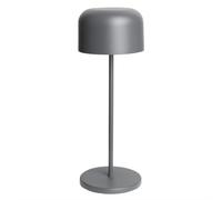 Olympia Siena Table Lamp Grey Round Dome Rechargeable Cordless Dimmable - 300mm