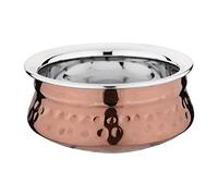 Olympia Small Handi Copper Serving Dish 110mm - Double Walled, Durable, Wide Rim, Home Restaurant Café Buffet Display Rice Curry Food Serving Pot