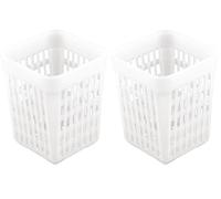 Olympia Square Cutlery Basket, White, Dishwasher Safe - Plastic Cutlery Basket for Restaurants, Pubs & Cafes P175 (Pack of 2)