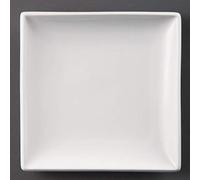 Olympia Square Plates Whiteware in Porcelain - White - 180 x 180 mm - 12 pc