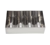 Olympia Stainless Steel 4-Compartment Cutlery Holder, 415x255x105mm
