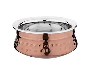 Olympia Stainless Steel Copper Handi Serving Dish, Small 290ml, 110mm | Insulated double-wall design maintains food temperature longer with a non-tainting, polished interior that prevents sticking.