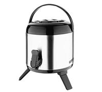 Olympia Stainless Steel Double Wall Beverage Dispenser 6 Litres - Durable, Easy Pour, Hotel Café Outdoor Catering Hot Cold Tea Coffee Drinks Pitcher